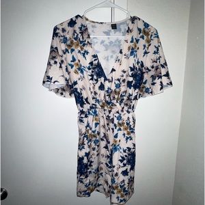 Floral shorts romper